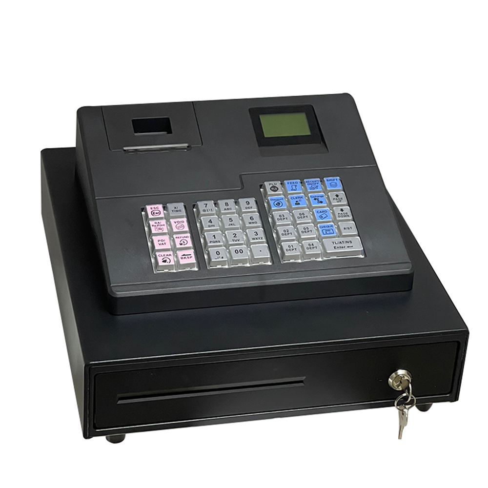 Elektronische Registrierkasse mit 39 Tasten, RS232-USB und 58-mm-Thermodrucker ECR600