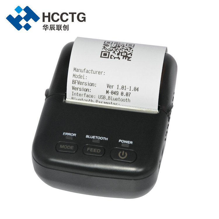 HCC Mini Bluetooth 58 mm mobiler 2D-Barcode-Thermodrucker HCC-T12BT