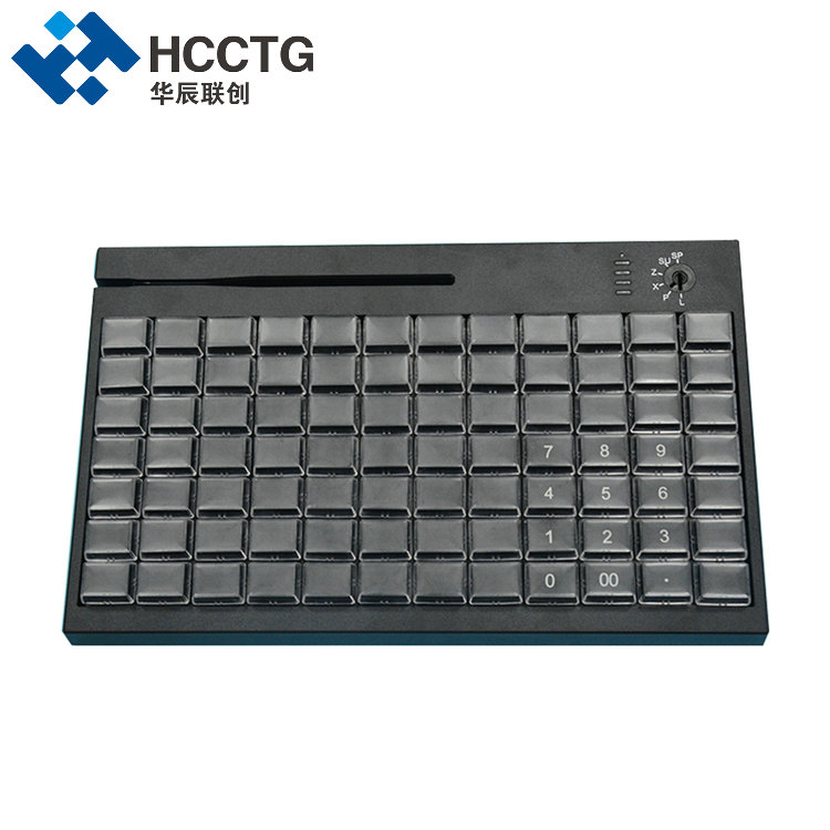 USB-84-Tasten-POS-programmierbare Tastatur mit Magnetstreifenleser KB84