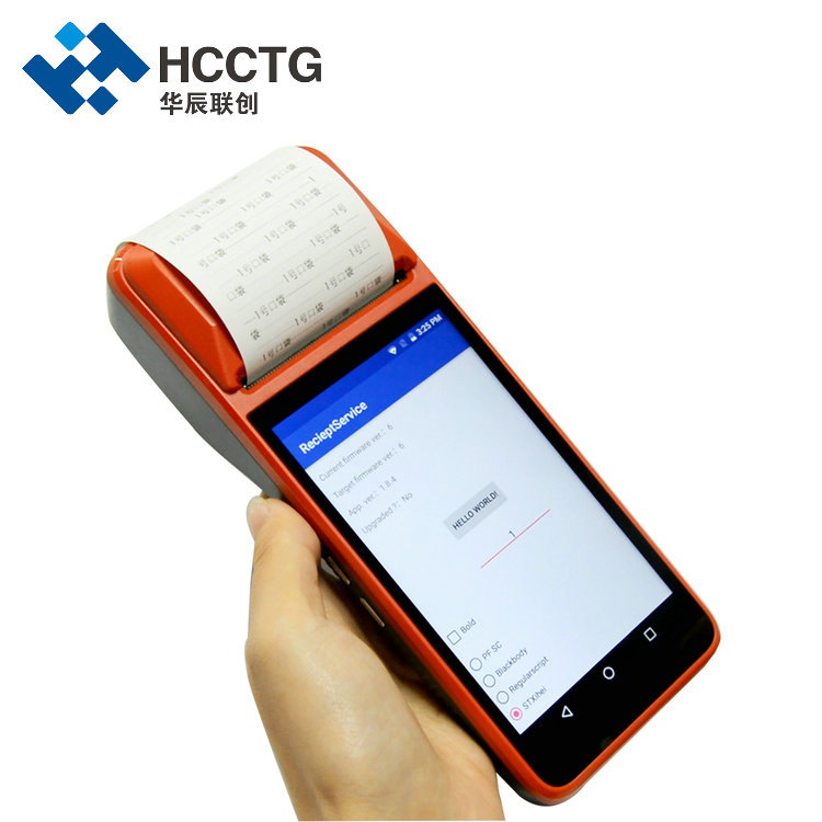 5 Zoll 3G Smart Handheld POS Touch Display Kontaktloses Zahlungsgerät mit Drucker R330