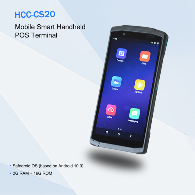 HCCTG EMV L1&L2 Android 10.0 Smart POS-Terminal mit Barcode-Scanner HCC-CS20
