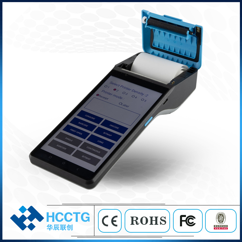 HCCTG 4G NFC 6 Zoll Android POS-Gerät mit 58-mm-Thermodrucker Z300
