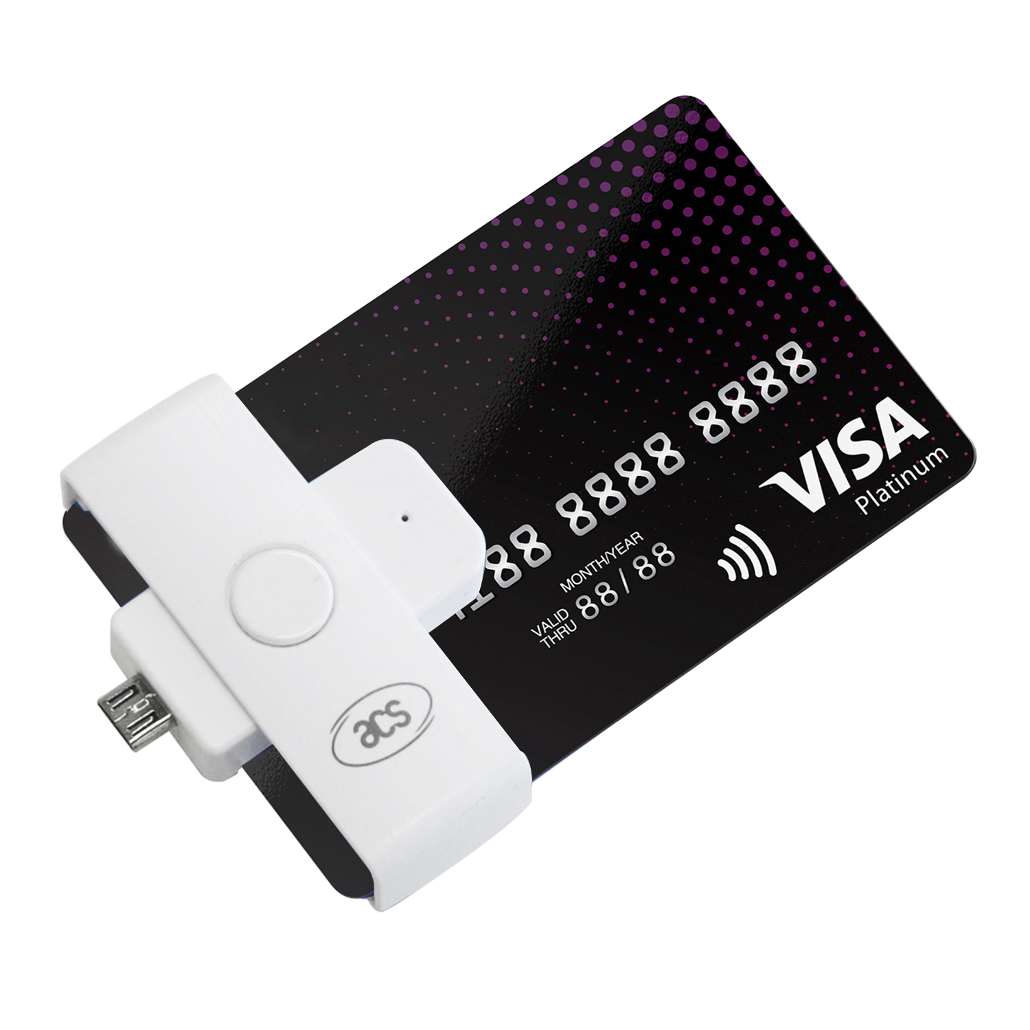 ACS ISO7816 EMV UnionPay Tragbarer Kontakt-Smartcard-Leser für E-Payment ACR39U-ND