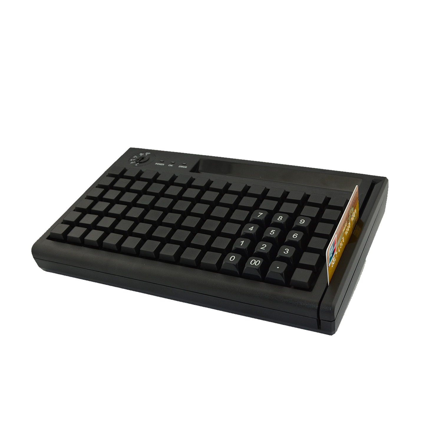 78 Tasten USB PS/2 Programmier-POS-Tastatur mit Magnetstreifenkartenleser KB78M-S