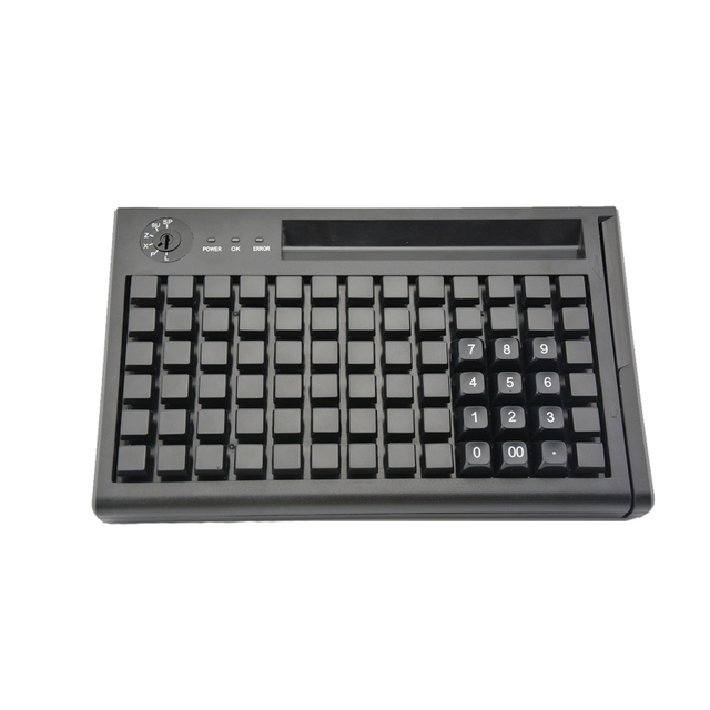 78 Tasten USB PS/2 Programmier-POS-Tastatur mit Magnetstreifenkartenleser KB78M-S