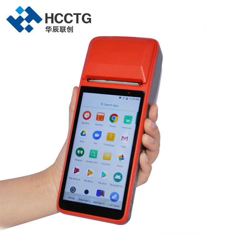 HCCTG Leistungsstarkes 4G GPS Android 7.1 POS-Terminal mit 58-mm-Thermodrucker R330