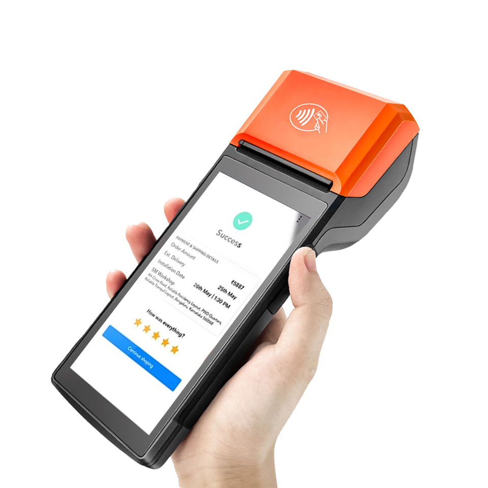 HCCTG NFC GPS 4G Android 14 Smart Mobile Terminal mit 58 -mm -Drucker R330 Plus