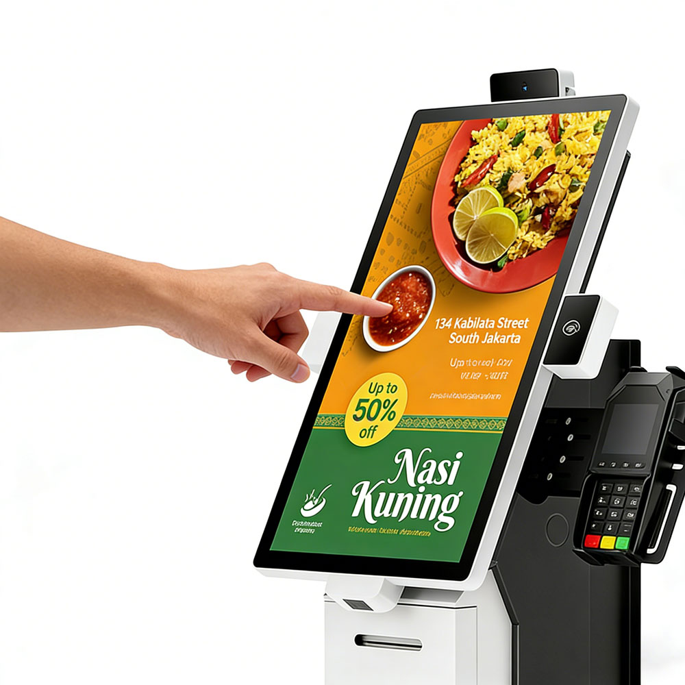 Self-Service-Bestellung und Zahlung 15,6-Zoll-innovativer Self-Service-All-in-One-Touchscreen-Kiosk HSK-SA15 (HSK-SW15)