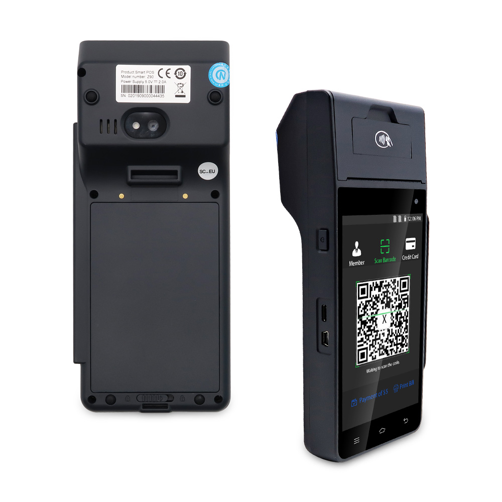 5 Zoll 4G Android 12 Kartenleser Handheld POS mit Drucker HCC-Z90