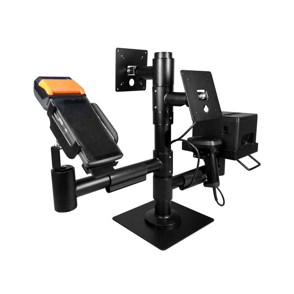 Metallhöhe einstellbare Vesa Mount Pos Tablet Stange Ständer 360 Grad Drehwerter Retail Mount PS-40