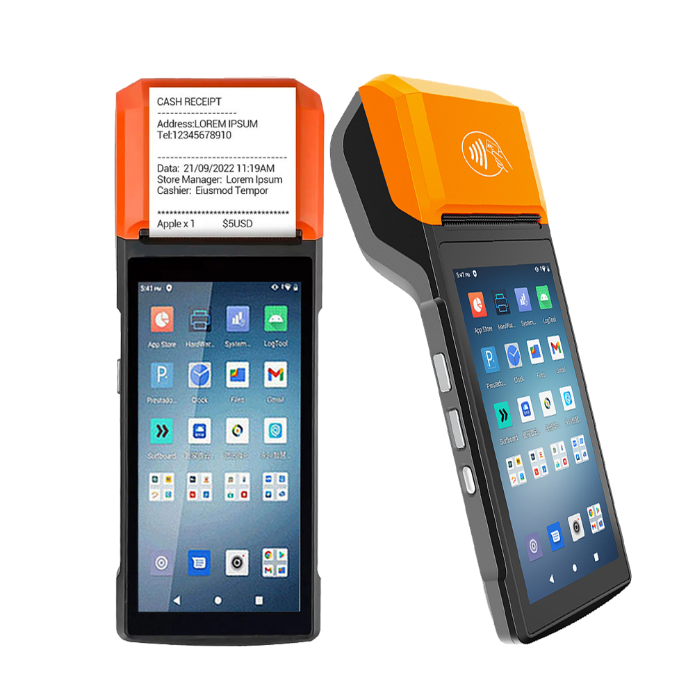 HCCTG NFC GPS 4G Android 14 Smart Mobile Terminal mit 58 -mm -Drucker R330 Plus