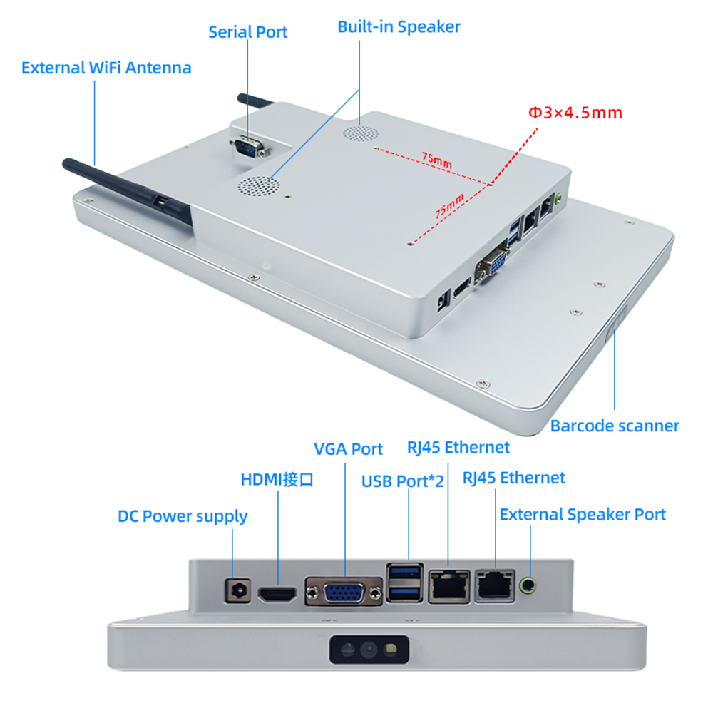 Windows 10 Barcod Fast Scanner Terminal Industrial Fixed 10 -Zoll -Barcode -Scanner -Preisprüfung ER240W