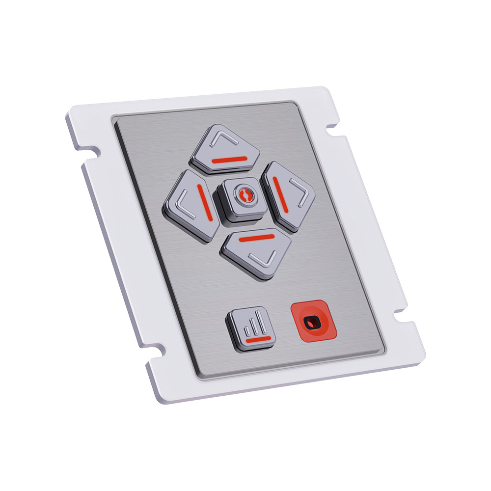 6 Tasten, programmierbare, hintergrundbeleuchtete Braille-ADA-DDA-Audio-Navigationstastatur für POS-Kioske AKB10