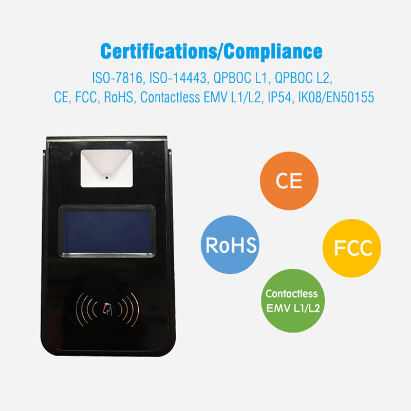 HCCTG Linux 4.9 System GPS Unionpay EMV 4,3 Zoll Smart Bus Validator P18-L2