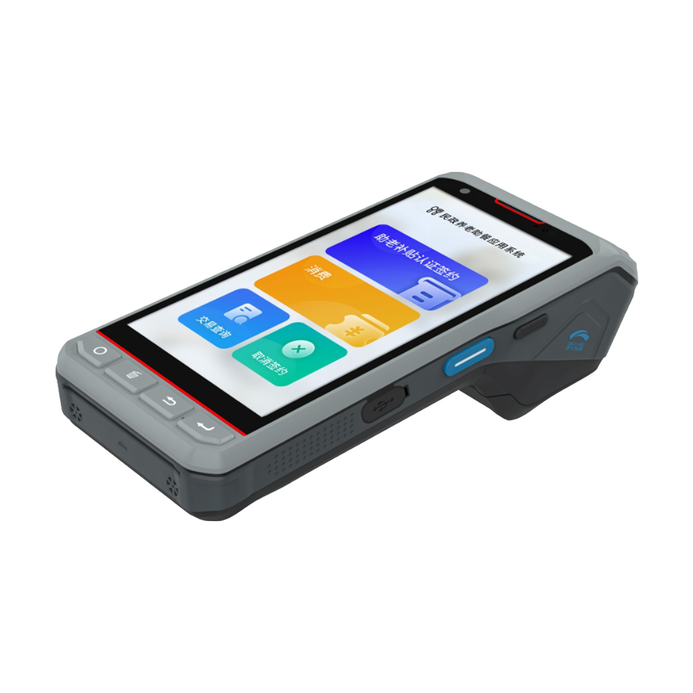 Android 10 Handheld-Busticketterminal Tragbares NFC-Smartcard-Zahlungs-POS-Gerät mit 58-mm-Drucker P10