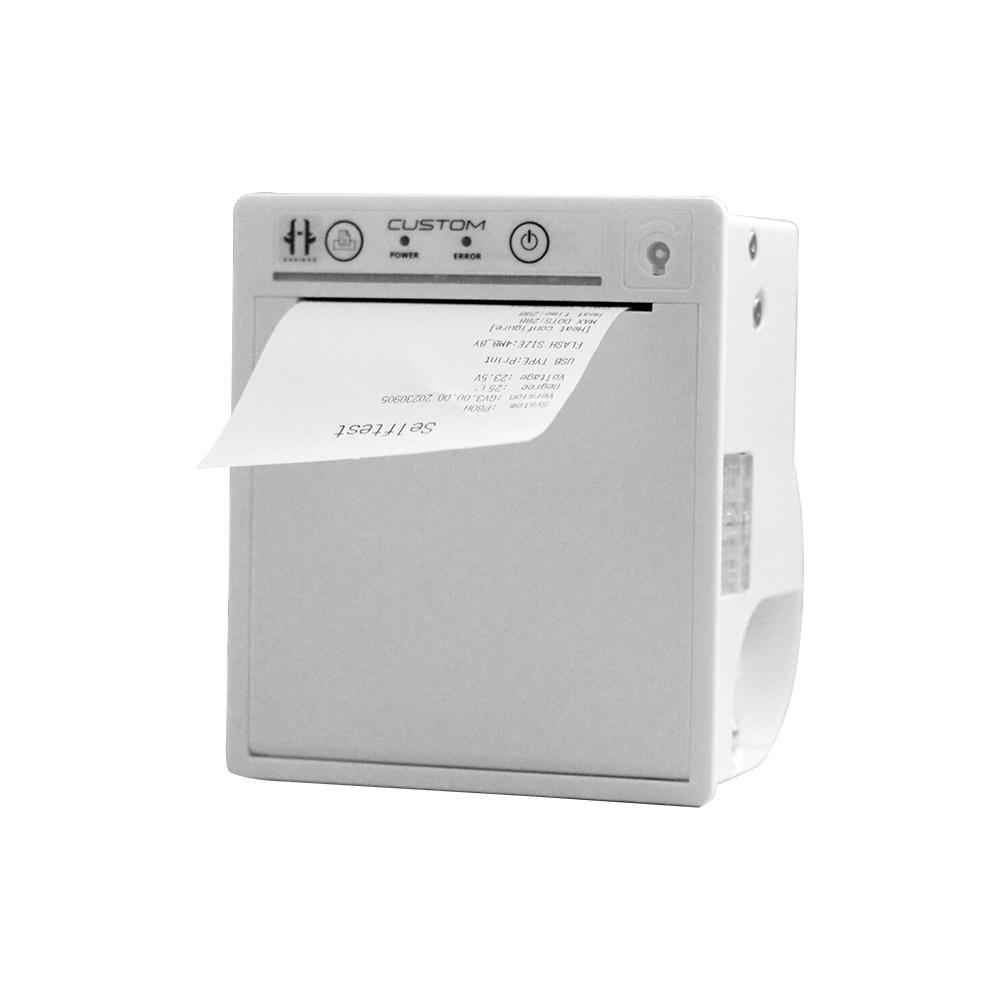 Benutzerdefinierte 3-Zoll-eingebettete 2D-Barcode-Panel-Mount-Thermaldrucker mit Auto-Cutter P80H
