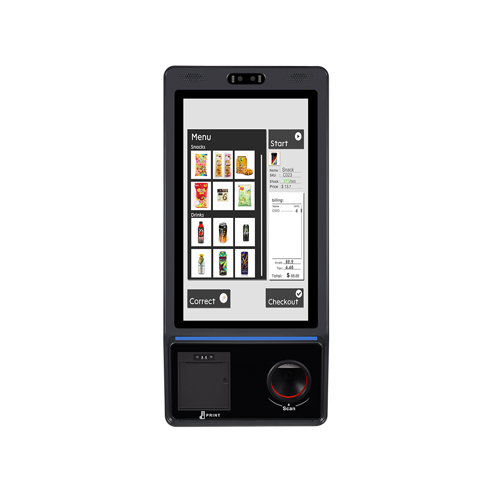21,5 Zoll Stehende Android/Windows Self-Service-Zahlungszahlung Kiosk Terminal mit Drucker QR-Code-Leser HCC-HM2000