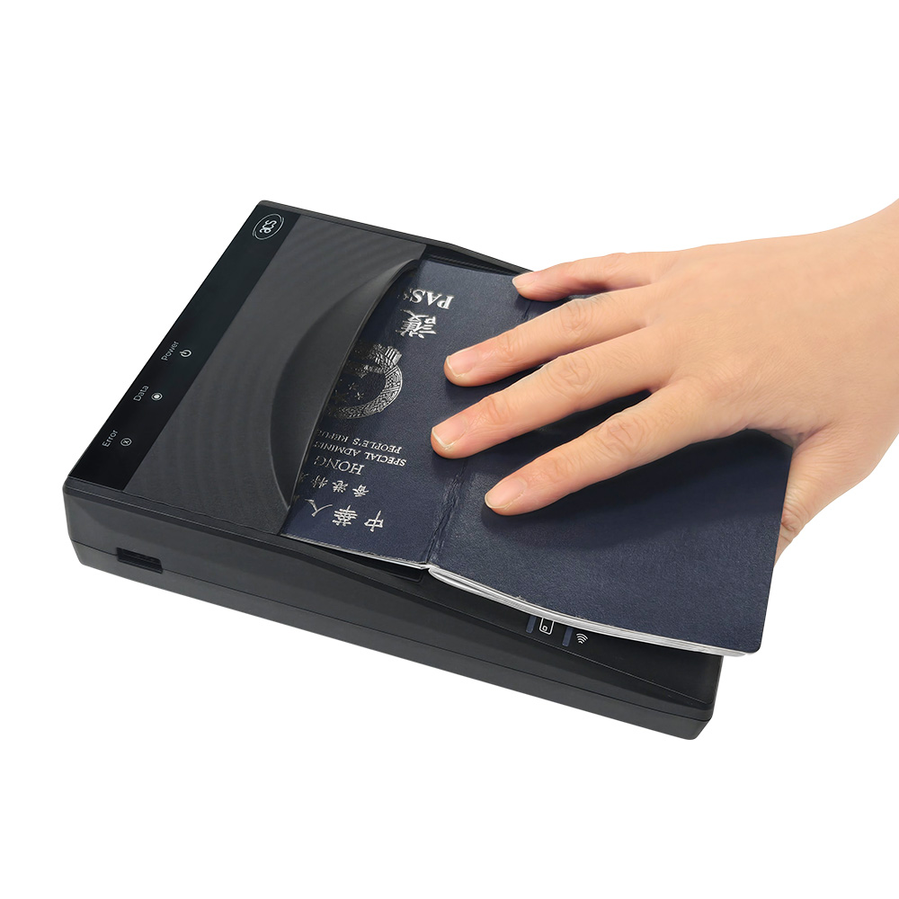 Halbseitiger RFID-ID-QR-OCR-MRZ-Scanner E-Pass-Leser AIR60U