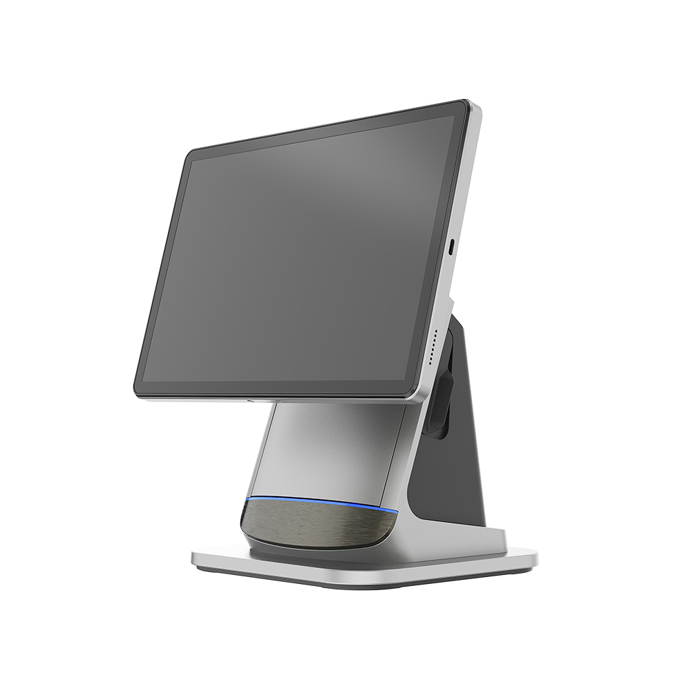 10,95 Zoll Android 14 POS-Terminal-Tablet mit Desktop/80-mm-Druckerbasis NFC GPS HX-100