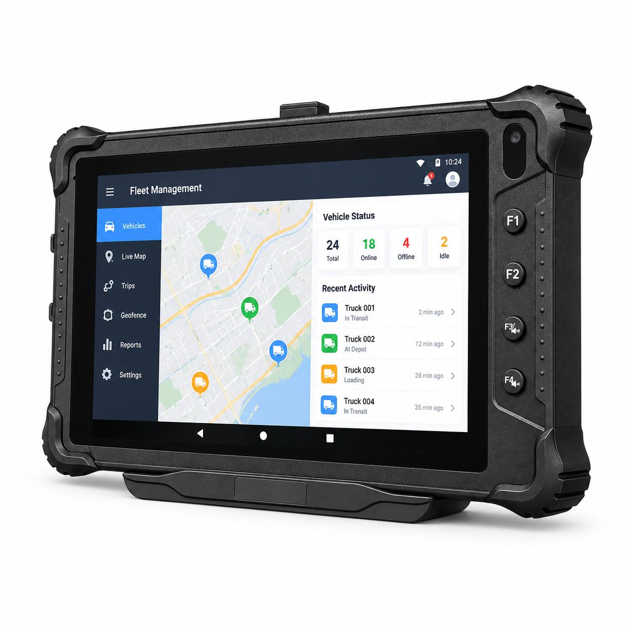 Robustes 8-Zoll-Android 14-Tablet für die Fahrzeugmontage für das Flottenmanagement mit 4G LTE und GPS V82T