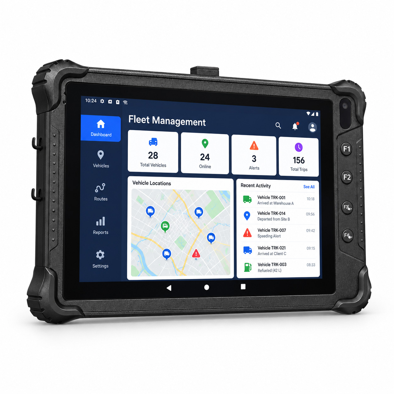 Robustes 8-Zoll-Android 14-Tablet für die Fahrzeugmontage für das Flottenmanagement mit 4G LTE und GPS V82T
