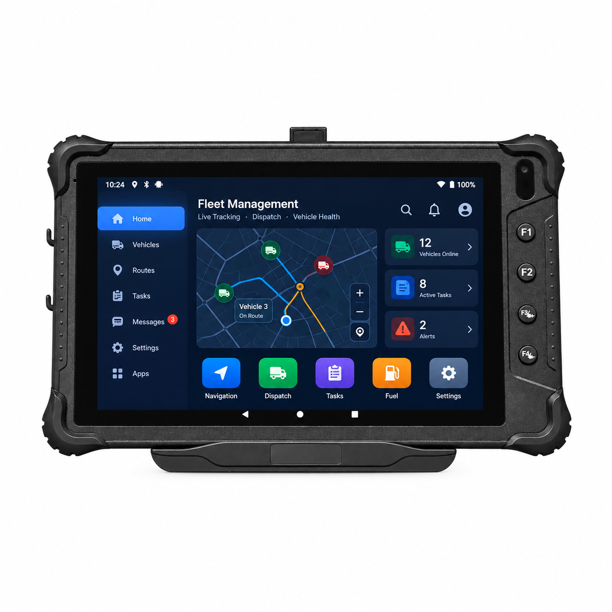 Robustes 8-Zoll-Android 14-Tablet für die Fahrzeugmontage für das Flottenmanagement mit 4G LTE und GPS V82T